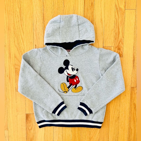 Disney Other - Disney Original Gray Varsity Hoodie / Sweatshirt with Mickey motif size L/152cm
